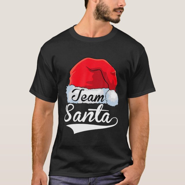 Traditionelles Weihnachtsmatching in Team Santa Fa T-Shirt (Vorderseite)