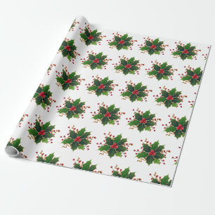 Traditionelles Weihnachtspapier mit Weihnachtsster Geschenkpapier