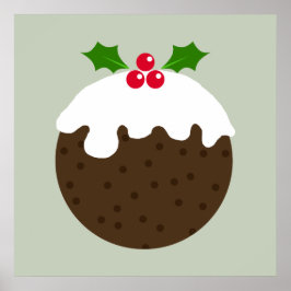 Traditionelles Weihnachtspudding-Poster Poster