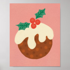 Traditionelles Weihnachtspudding-Poster Poster