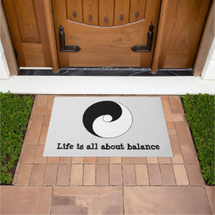 Traditionelles Yin Yang Balance-Heiliges Symbol Fußmatte