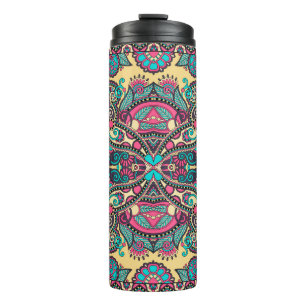 Traditionelles Ziergebirge Paisley Bandanna. Yo Thermosbecher