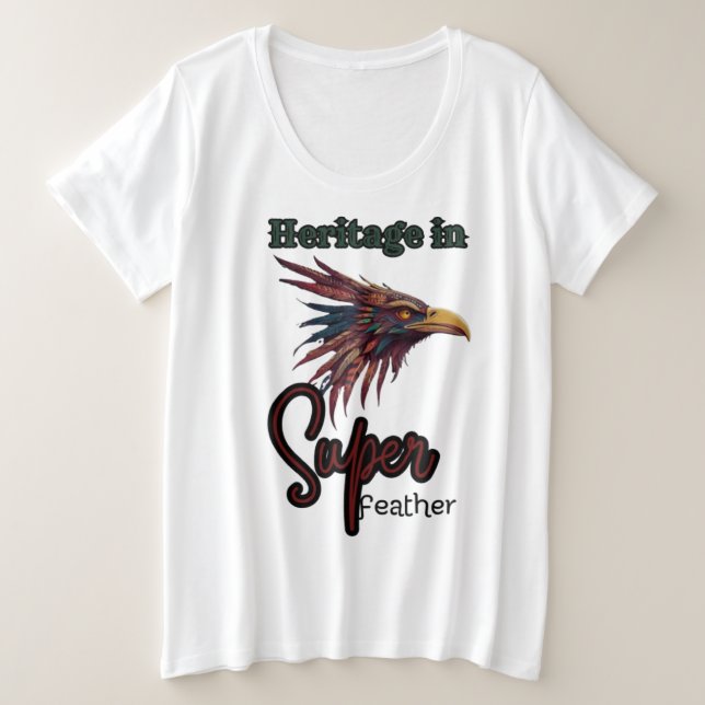 Traditionswinge: Indischer Vogel in Walua Große Größe T-Shirt (Design vorne)