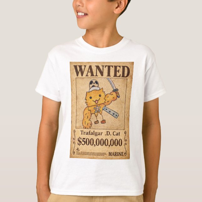 Trafalgar .D. Katze T-Shirt (Vorderseite)