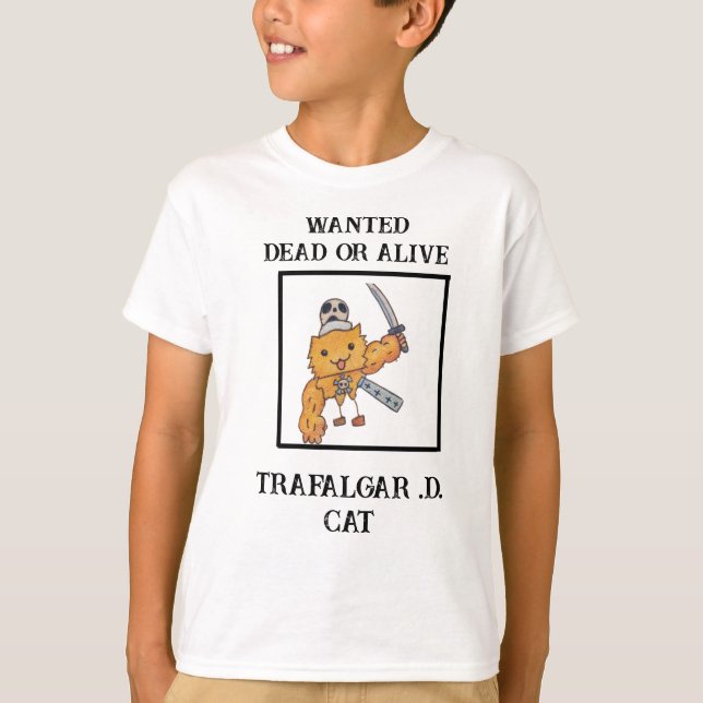 Trafalgar .D. Katze T-Shirt (Vorderseite)
