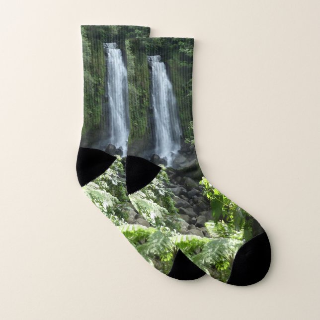 Trafalgar Falls Tropical Rainforest Fotografie Socken (Paar)
