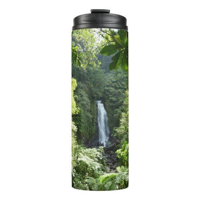 Trafalgar Falls Tropical Rainforest Fotografie Thermosbecher (Vorderseite)