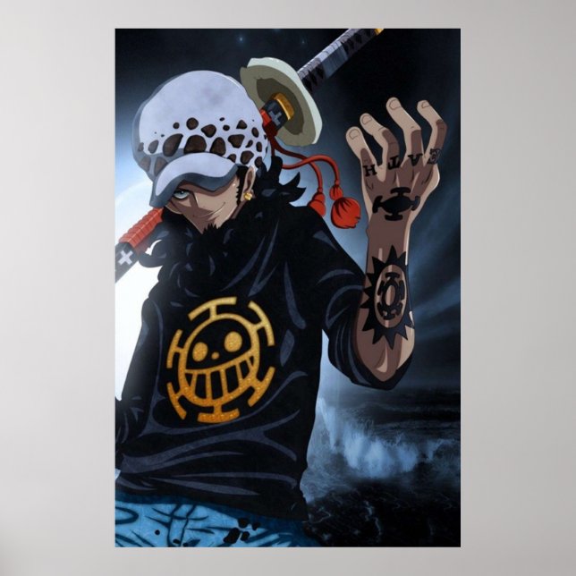 Trafalgar-Law-Zimmer Poster (Vorne)