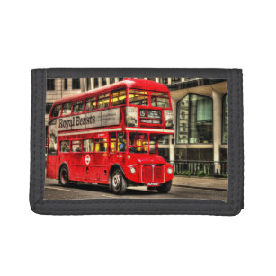 Trafalgar-Platz-London-Doppeldecker-Bus Tri-fold Geldbeutel