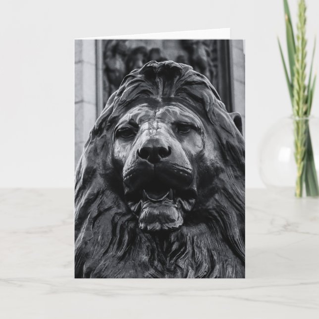 Trafalgar Square Bronze Lion Karte (Vorderseite)