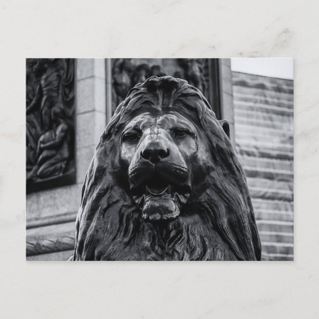 Trafalgar Square Bronze Lion Postkarte (Vorderseite)