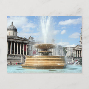 Trafalgar Square Brunnen London Postkarte