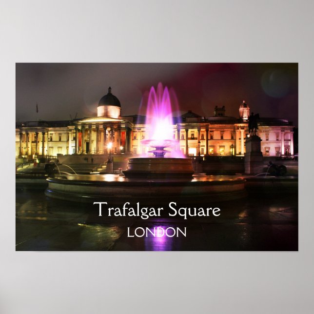 Trafalgar Square Fotain Poster (Vorne)