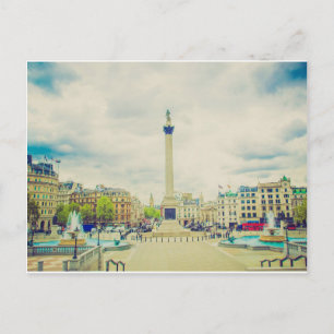 Trafalgar Square in London vintage Postkarte