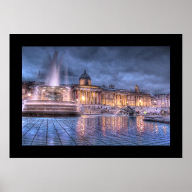 Trafalgar Square, London (Grenze) Print Poster (Vorne)