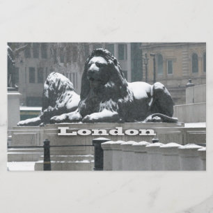 Trafalgar Square London - Snow