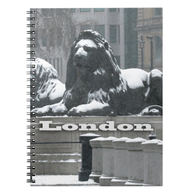 Trafalgar Square London - Snow Notizblock (Vorderseite)