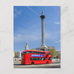 Trafalgar Square, London UK Postcard Postkarte