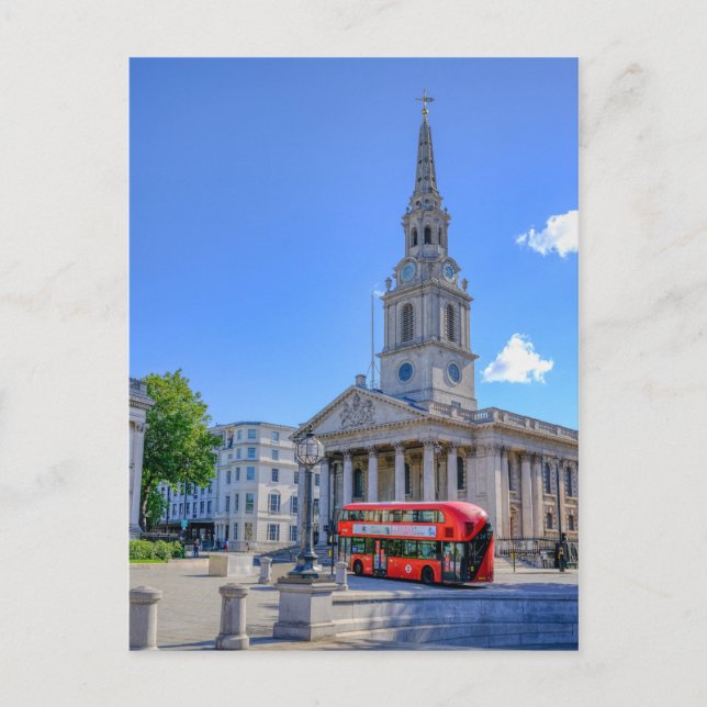 Trafalgar Square, London UK Postkarte (Vorderseite)