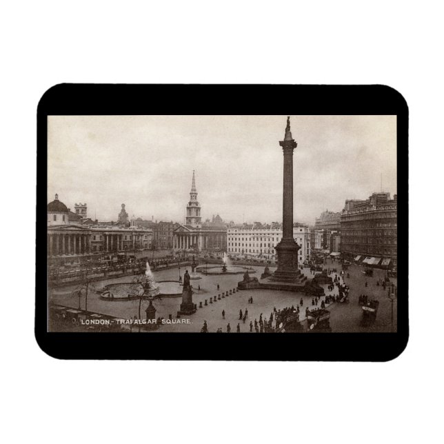 Trafalgar Square, London Vintag Magnet (Horizontal)