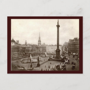 Trafalgar Square, London Vintag Postkarte