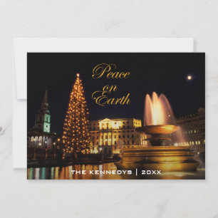 Trafalgar Square zu Weihnachten, London Feiertagskarte