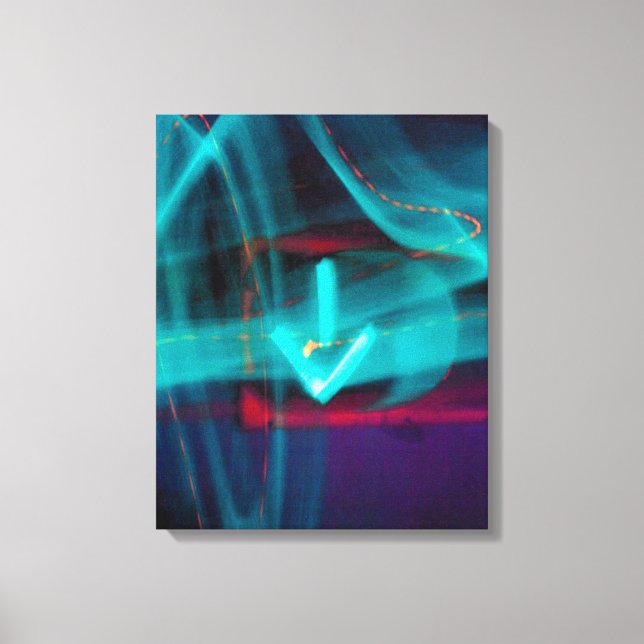 Traffic Arrow Fine Art Canvas Print Leinwanddruck (Vorderseite)