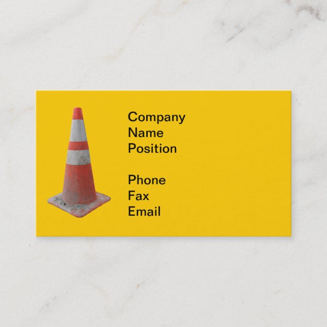 Traffic Cone Business Card Visitenkarte (Vorderseite)