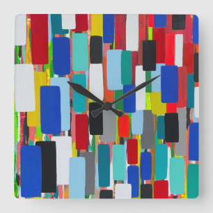 Traffic Jam Wall Clock Quadratische Wanduhr