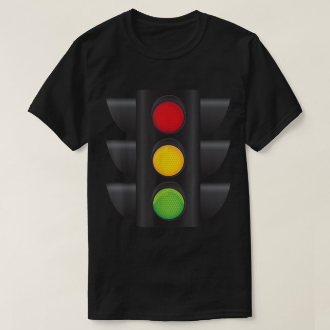 Traffic Light Halloween Costume Stop Go Green Yell T-Shirt (Design vorne)