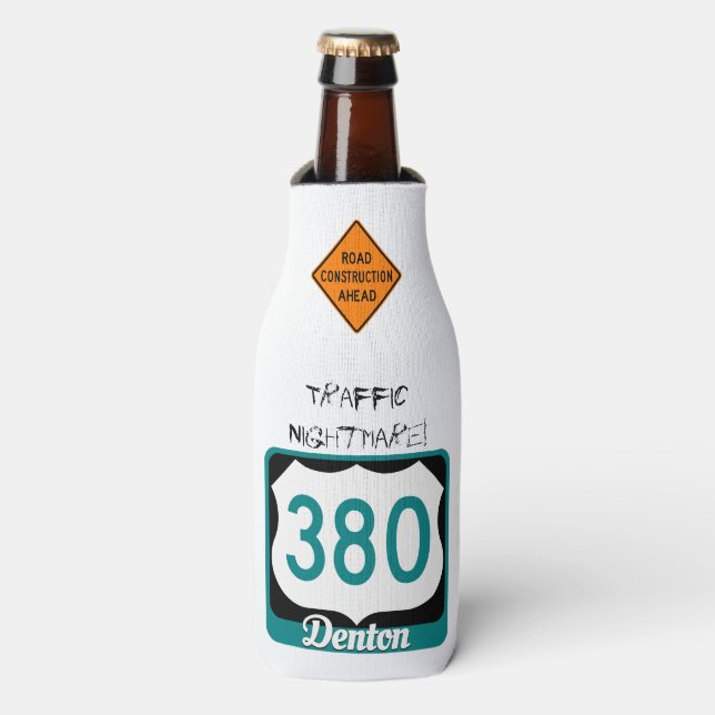 Traffic Nightmare! Autofahren auf US 380, Denton,  Flaschenkühler (Flaschenvorderseite)