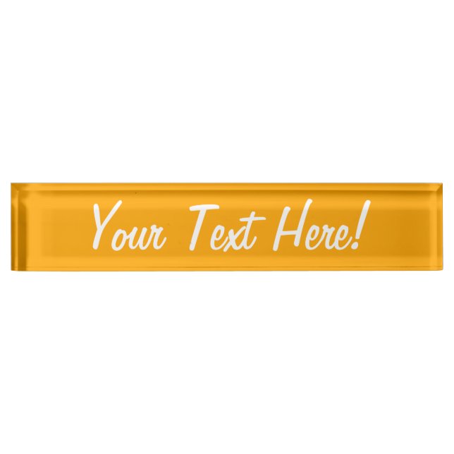 Traffic Yellow Decor You Can Customize Namensplakette (Vorderseite)