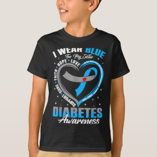 Trag Blau für das Diabetes-Bewusstsein der Schwest T-Shirt
