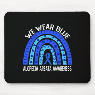 Trag Blau Regenbogen Für Alopecia Areata Bewusstse Mousepad