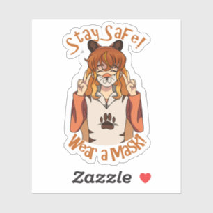 Trag eine Maske! Aufkleber