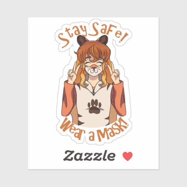 Trag eine Maske! Aufkleber (Blatt)