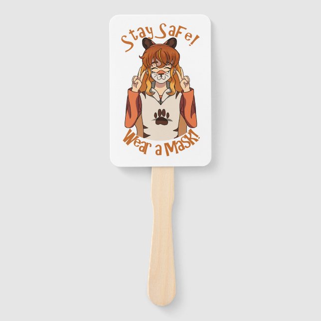 Trag eine Maske! Fächer (Vorderseite)