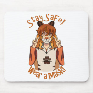 Trag eine Maske! Mousepad