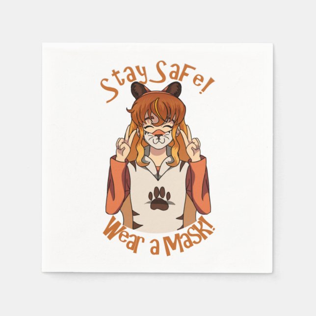 Trag eine Maske! Serviette (Vorderseite)