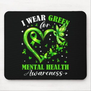 Trag Grün für das mentale Gesundheitsbewusstsein H Mousepad