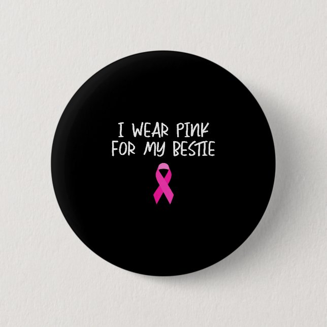 Trag Rosa für das Brustkrebsbewusstsein der besten Button (Vorderseite)