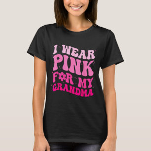 Trag Rosa für Oma groovy Brustkrebs Frauen T-Shirt