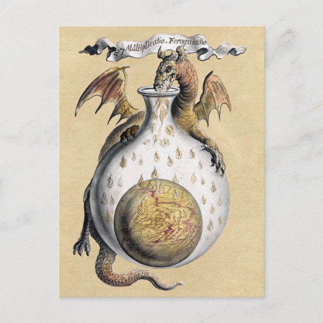 Tragbar für die Multiplikation in der Alchemie Postkarte (Vorderseite)