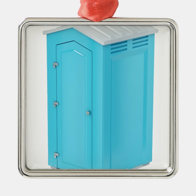 Tragbare chemische Toilette Ornament Aus Metall (Vorne)