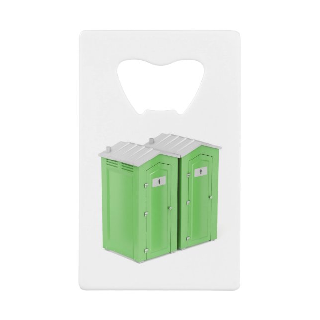 Tragbare chemische Toiletten Geldbeutel Flaschenöffner (Vorderseite)