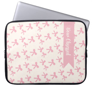 Tragbare Hülle für Laptop mit rosa Schleifen-Träum Laptopschutzhülle