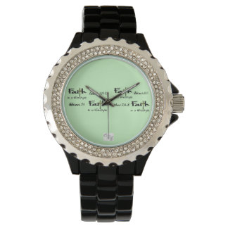 Tragbare Inspiration: "Glaube ist ein Lebensstil"  Armbanduhr