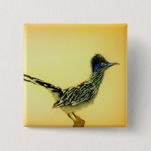 Tragbare Kunst des Roadrunner Button (Vorderseite)