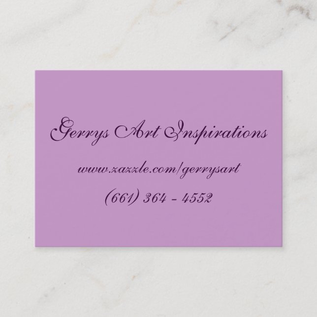 TRAGBARE KUNST-MOHNBLUMEN VISITENKARTE (Vorderseite)