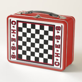 Tragbare Schachbrettmappe Metall Brotdose